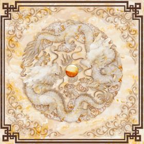 金龙戏珠新中式天顶壁画