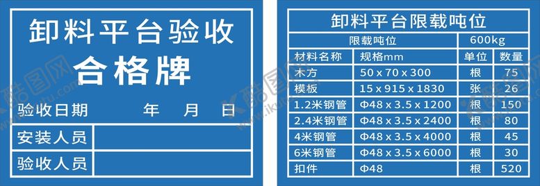 编号：48217710270902491860【酷图网】源文件下载-卸料平台限载