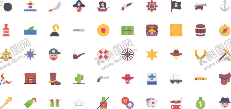 编号：43809109262055222546【酷图网】源文件下载-海盗图标