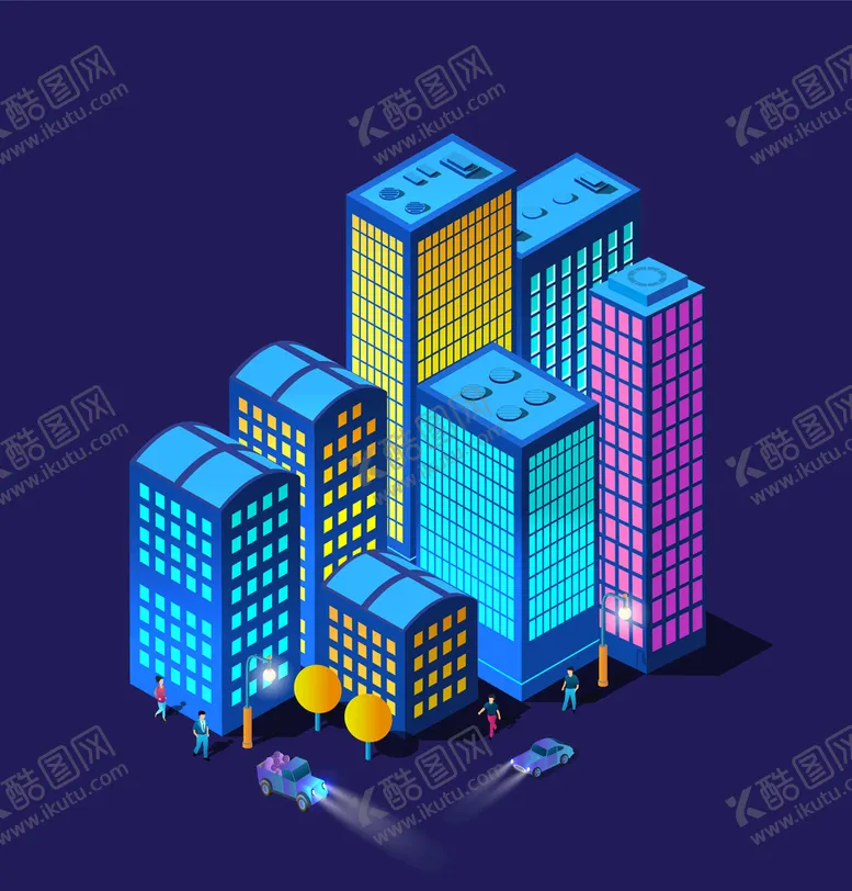 编号：13375610161912009910【酷图网】源文件下载-霓虹城市