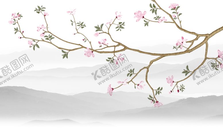 编号：76209810200248141124【酷图网】源文件下载-花鸟画手绘画鸟背景墙