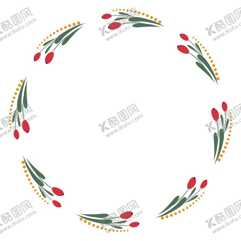 编号：93154509291833131742【酷图网】源文件下载-手绘花环边框