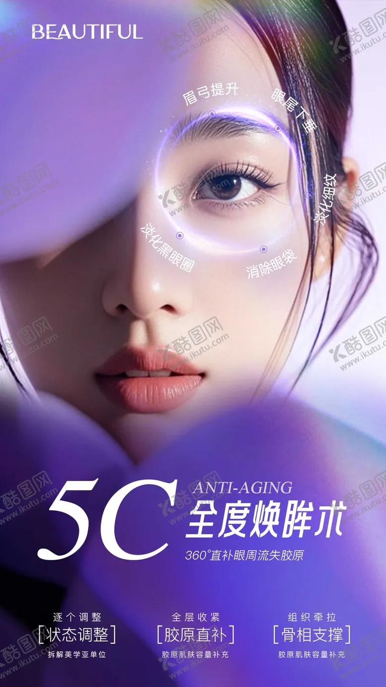 编号：90431609092111098965【酷图网】源文件下载-5C眼周胶原灌注