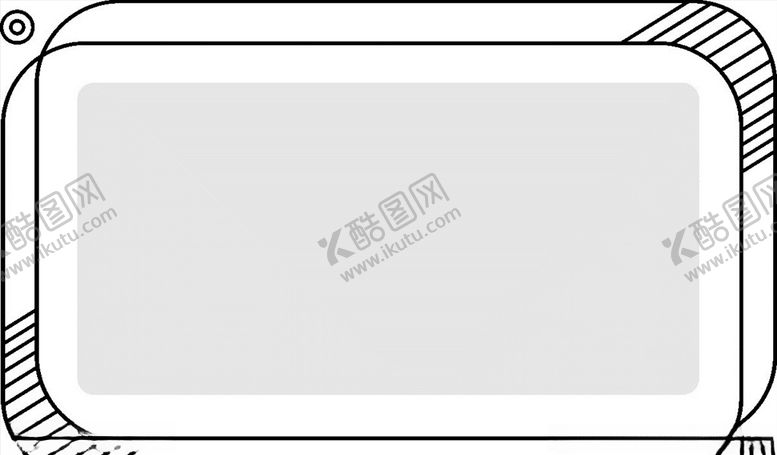 编号：81720610281437093436【酷图网】源文件下载-白色蓝底简约海报边框