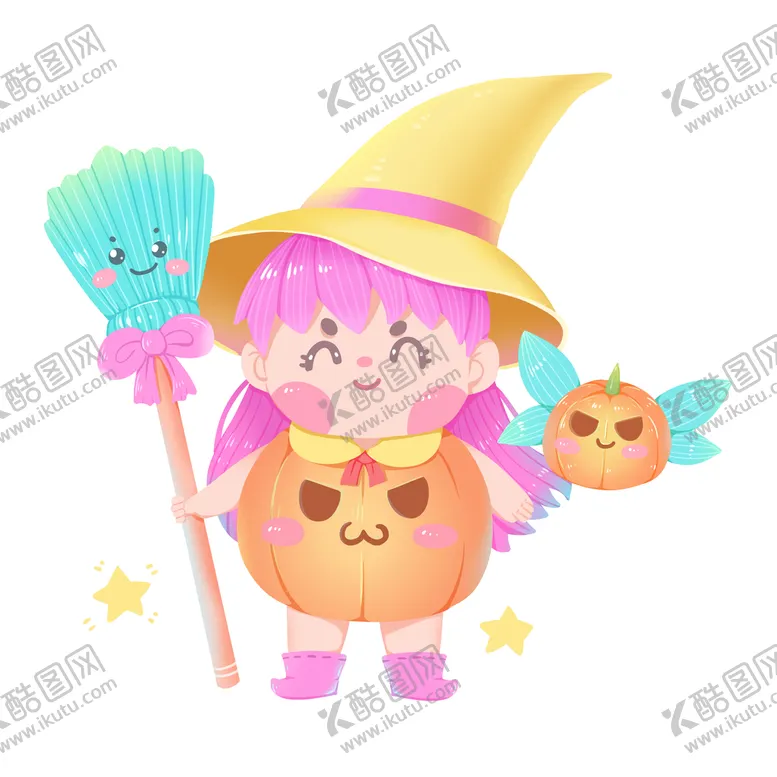 编号：29845709270556173986【酷图网】源文件下载-万圣节女巫