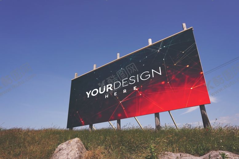 编号：70853709160720398035【酷图网】源文件下载-户外广告牌样机