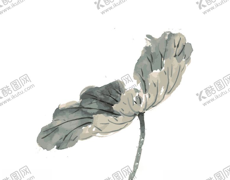 编号：54693709200635497662【酷图网】源文件下载-水墨风荷花图片