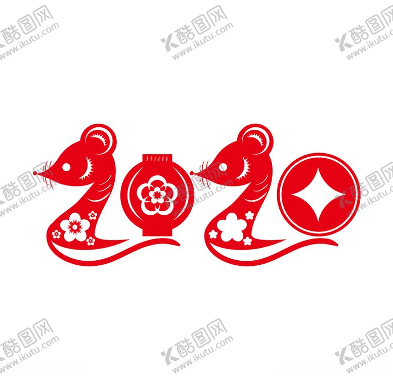 编号：57422310210959149108【酷图网】源文件下载-鼠年剪纸风格