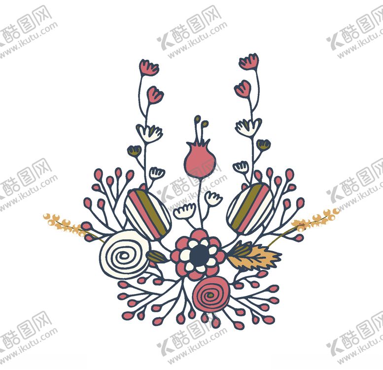 编号：20985409121209489327【酷图网】源文件下载-手绘卡通花