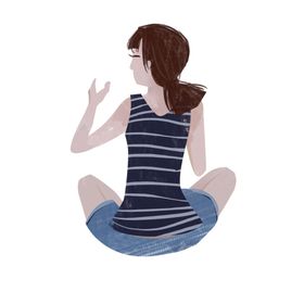 手绘女孩