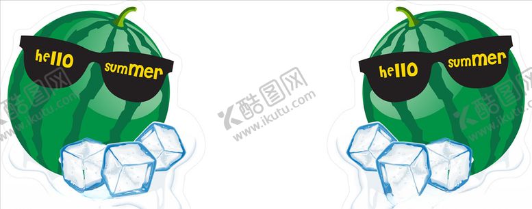 编号：40089410030301349178【酷图网】源文件下载-西瓜卡通图矢量图鲜切瓜