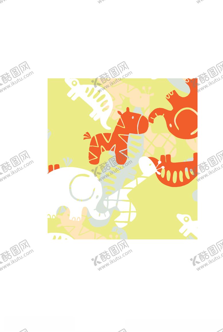 编号：91911910141701211876【酷图网】源文件下载-动物组合印花