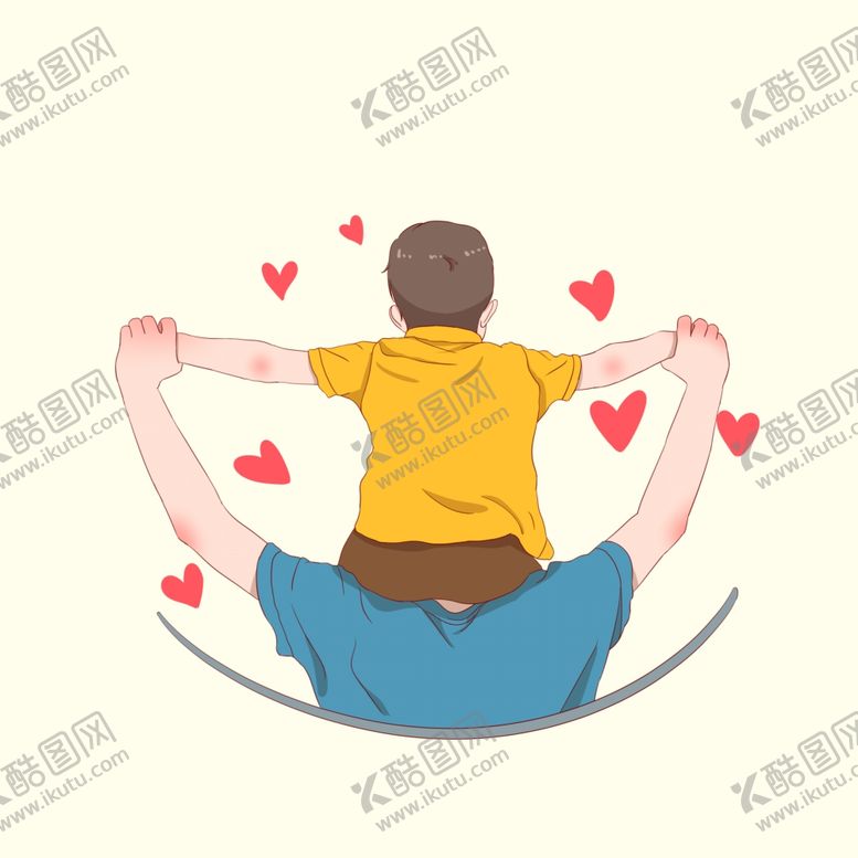 编号：27972604281232248511【酷图网】源文件下载-手绘感恩节主题之父子