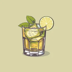鸡尾酒饮料卡通绘画儿童插画