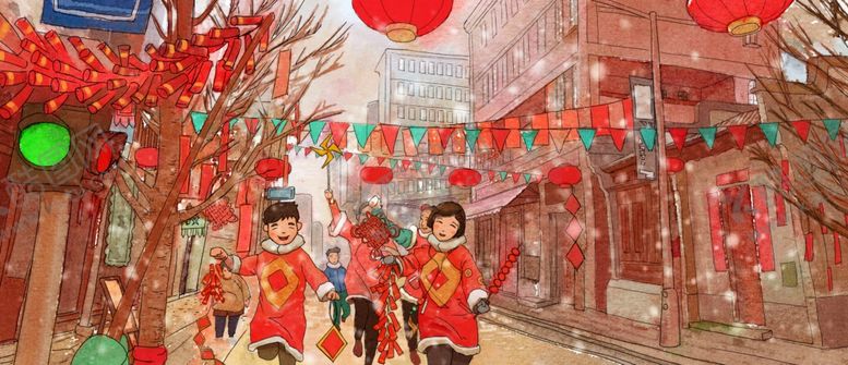 编号：19461105081925548184【酷图网】源文件下载-新年复古国风传统背景素材