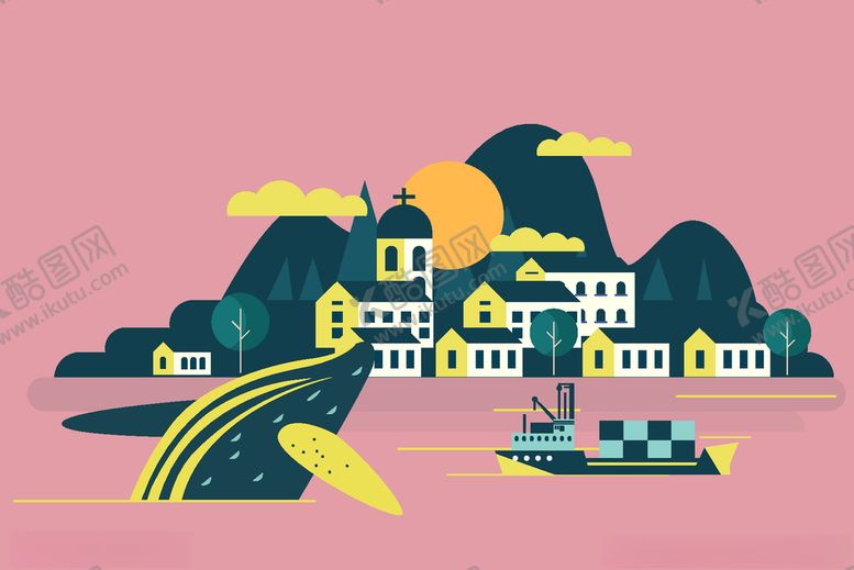 编号：99130010010938399173【酷图网】源文件下载-矢量建筑建筑楼房大楼海