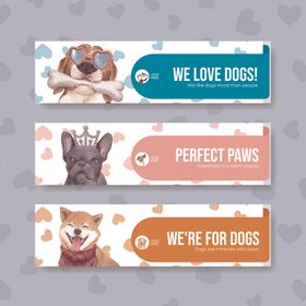 宠物主题横幅设计