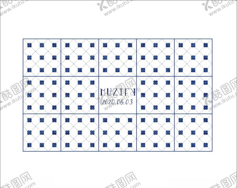 编号：91520010021620442721【酷图网】源文件下载-蓝色格纹瓷砖图案