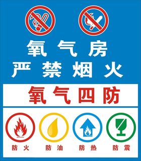 危险氧气房警示标识