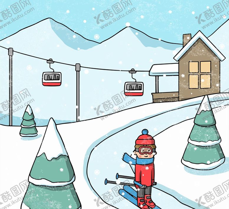 编号：10470806301731544383【酷图网】源文件下载-冬季滑雪场人物