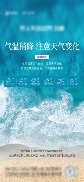 天气温馨提示海报