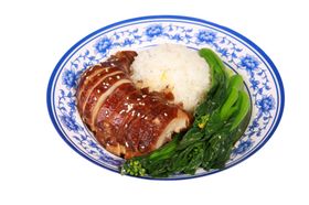 烧鸭腿饭套餐饭