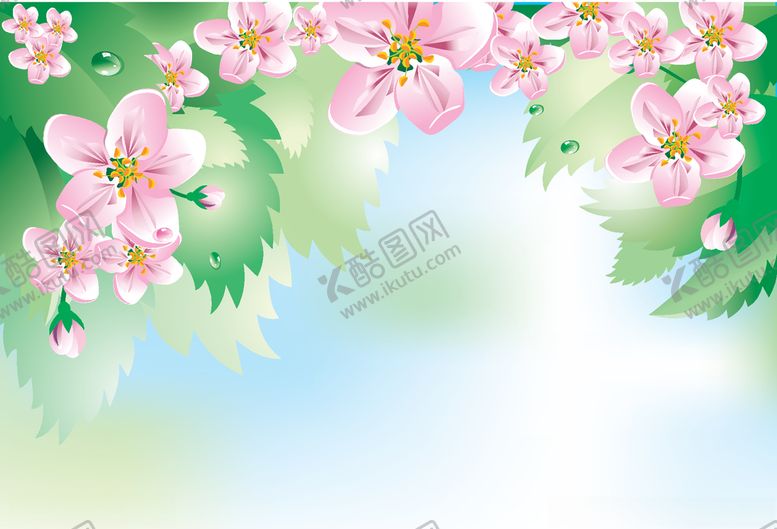 编号：90829909251122509049【酷图网】源文件下载-梅花玫瑰花花环装饰画壁画背景墙