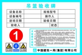 施工电梯验收牌