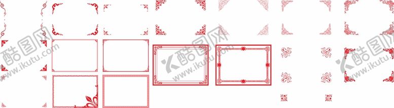 编号：47813410250506449954【酷图网】源文件下载-复古底纹素材 中国风边框