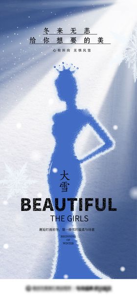 医美大雪节气海报