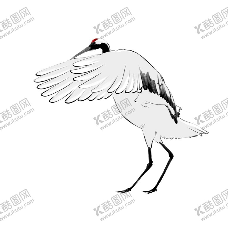 编号：37014510170623337248【酷图网】源文件下载-水墨仙鹤