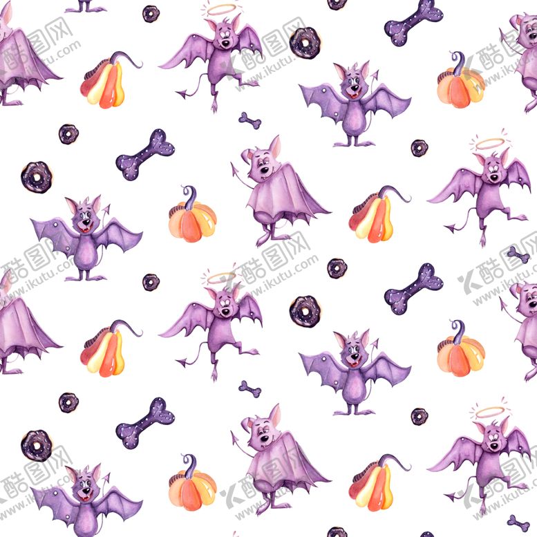 编号：19711709200354468233【酷图网】源文件下载-水彩花朵底纹图案