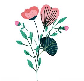 手绘花卉素材海报