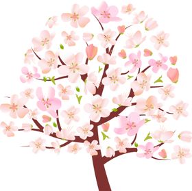樱花装饰素材