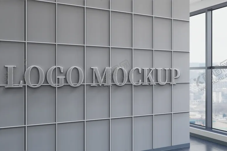 编号：96427109132150077982【酷图网】源文件下载-写字楼公司墙体logo样机标志设计