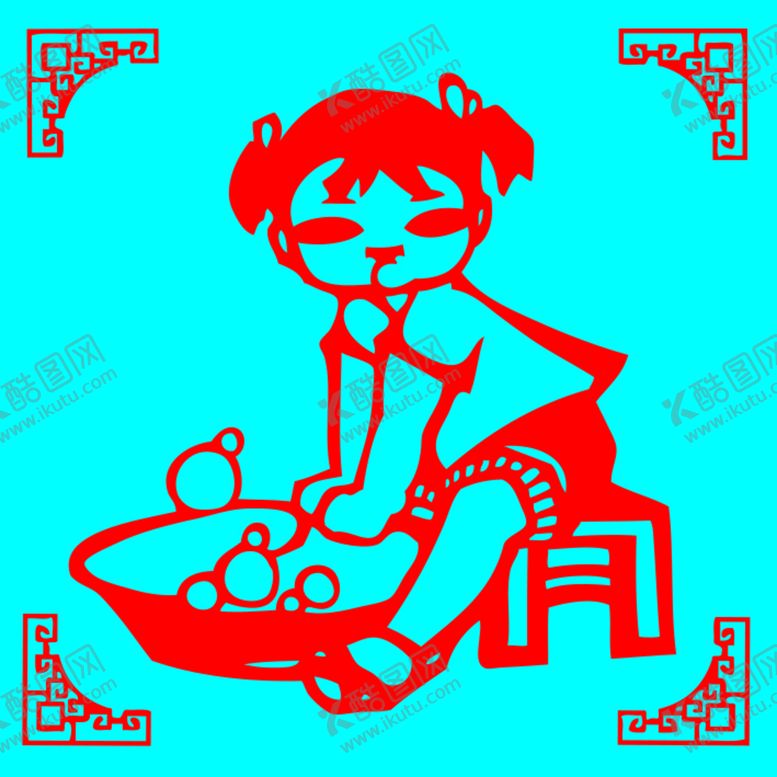 编号：53107601261755518290【酷图网】源文件下载-洗衣服剪纸