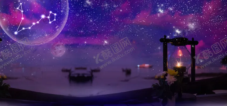 编号：23267606160927418386【酷图网】源文件下载-合成十二星座双鱼座星空
