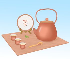 茶叶茶杯插画