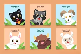 可爱动物头像图标集合