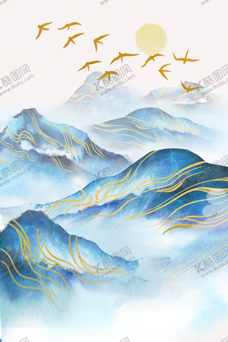 编号：84796705151944313792【酷图网】源文件下载-大气山水背景图