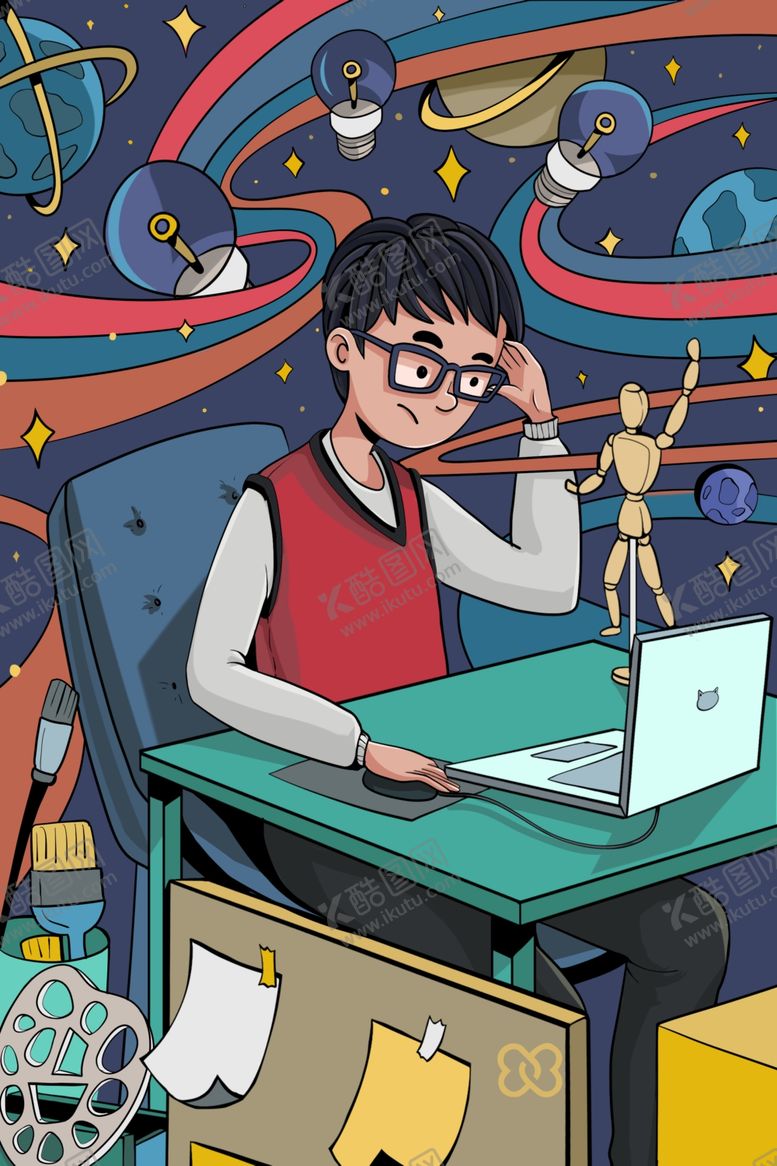 编号：32434609150549141947【酷图网】源文件下载-潮流卡通插画图案