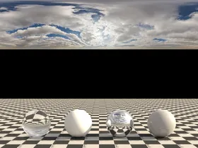 C4D天空贴图HDR贴图蓝3设计hdr白云