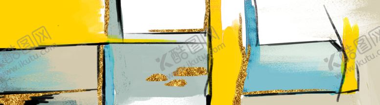 编号：13345110151430591293【酷图网】源文件下载-抽象艺术几何色块图形组合装饰画
