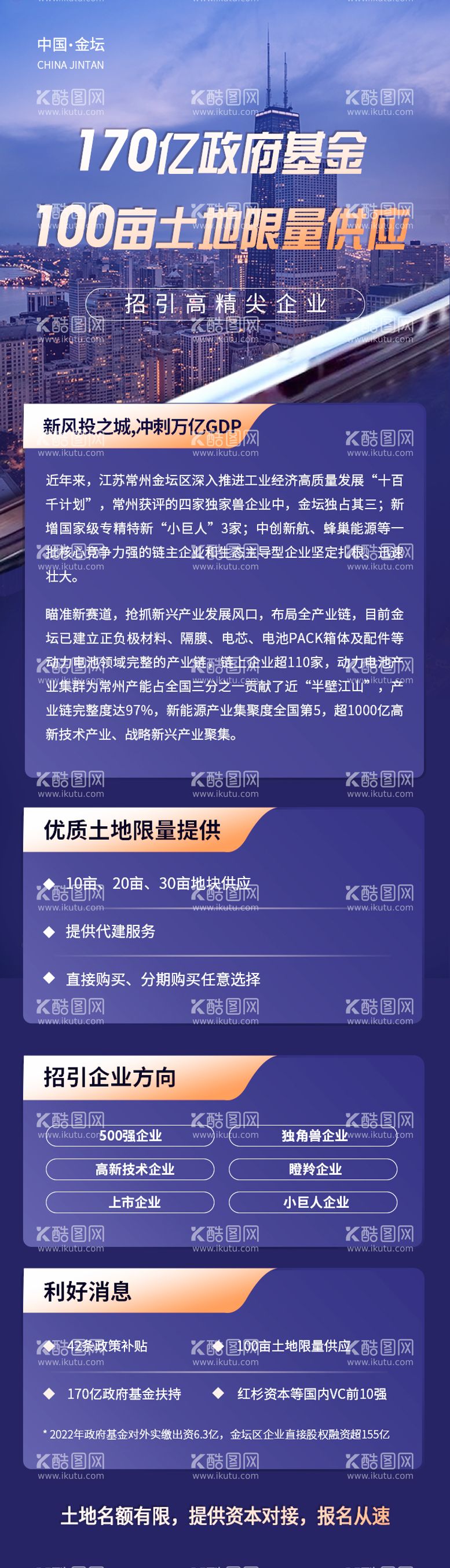 编号：32502411251054071556【酷图网】源文件下载-地产企业政府招商招募营销长图海报