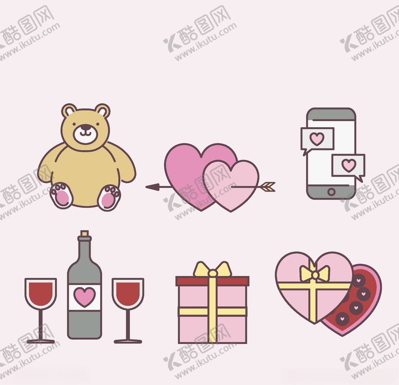 编号：41587406270107335850【酷图网】源文件下载-浪漫情人节元素