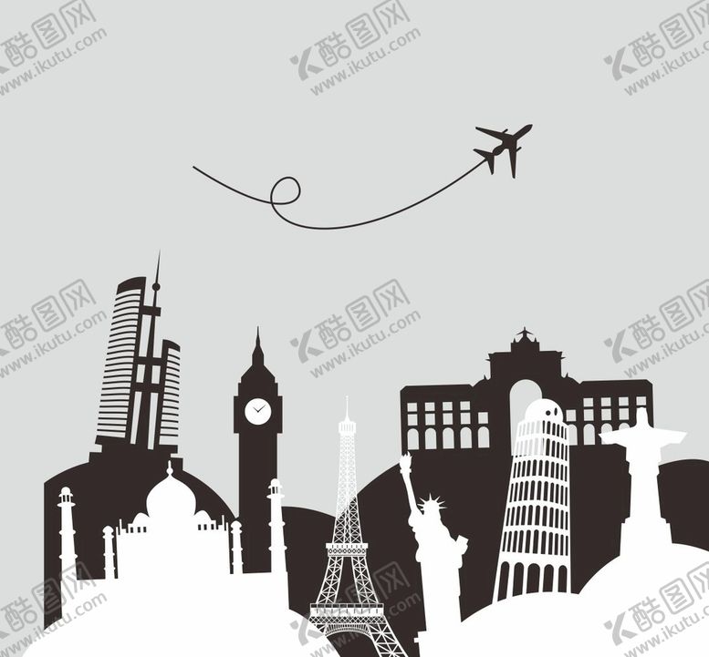 编号：68647311121531156997【酷图网】源文件下载-各国建筑剪影