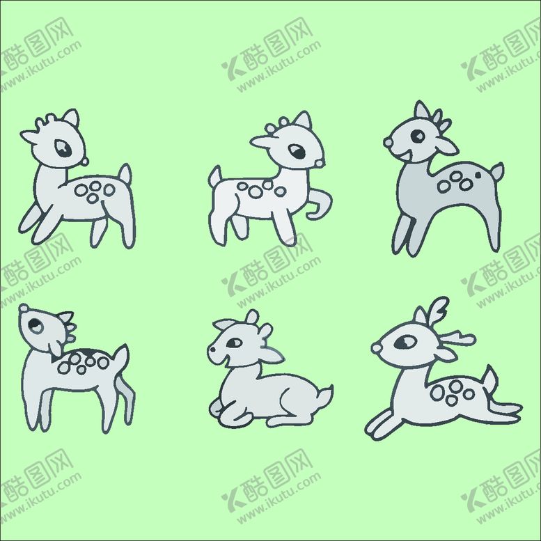 编号：97506401271253326987【酷图网】源文件下载-简笔画鹿
