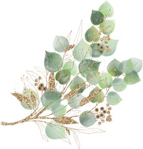 北欧小清新水彩植物图案