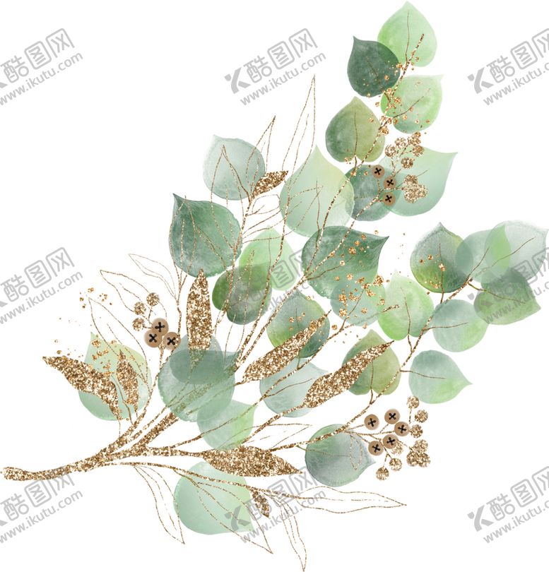 编号：51647105150139423939【酷图网】源文件下载-北欧小清新水彩植物图案
