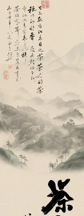 茶室茶宣传文案公众号长图排版